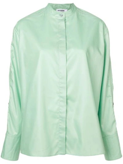 Shop Jil Sander Longsleeved Blouse In Green