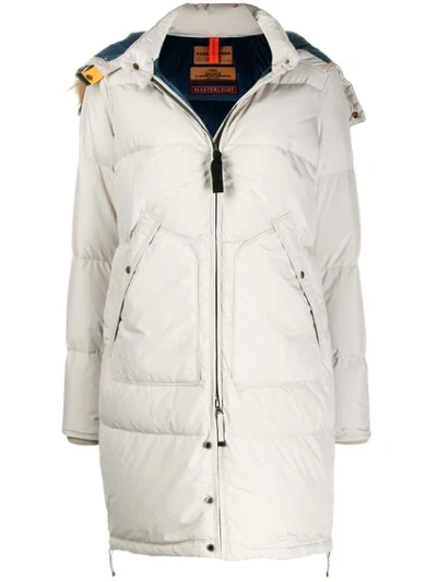 Shop Parajumpers Padded Parka With Removable Hood In Neutrals