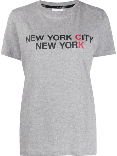 Shop Calvin Klein New York T-shirt In Grey