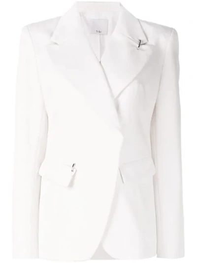 Shop Tibi Peaked Lapel Blazer In White