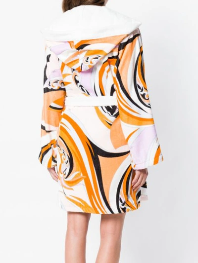 Shop Emilio Pucci Printed Bathrobe - Multicolour