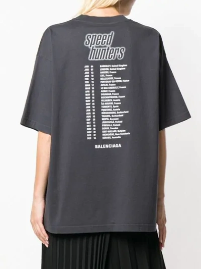 Shop Balenciaga Speedhunters Boyband T-shirt In Grey