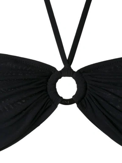 Shop Dolce & Gabbana Logo Plaque Bandeau Bikini In Black