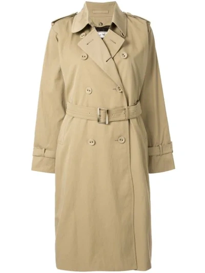 Shop Tu Es Mon Tresor Liberty Equality Trench Coat In Brown