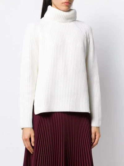 Sminfinity Gerippter Rollkragenpullover In 0200 Avorio