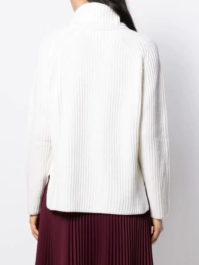 Sminfinity Gerippter Rollkragenpullover In 0200 Avorio