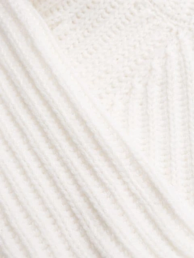 SMINFINITY 罗纹针织高领毛衣 - 白色