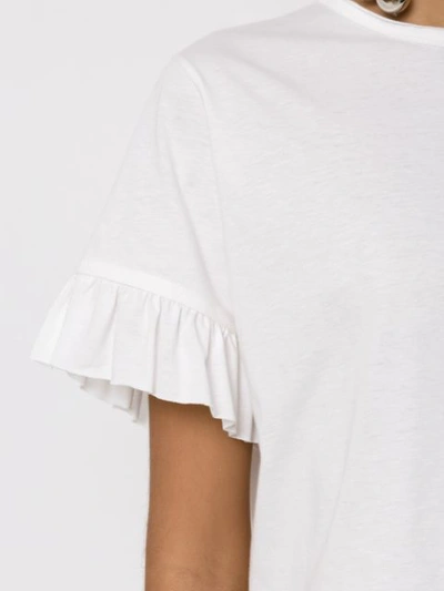 Shop Nk Top With Ruffled Sleeves - White