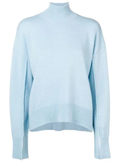 Shop Mrz High Neck Sweater - Blue