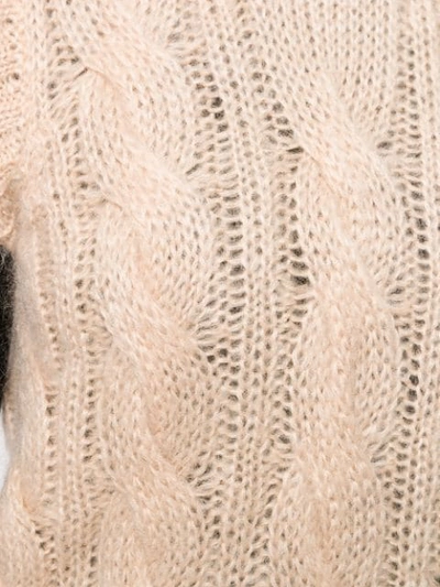 Shop Prada Cable Knit Vest In F0236 Cipria