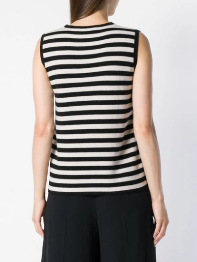 Shop Max Mara Striped Tank Top - Black