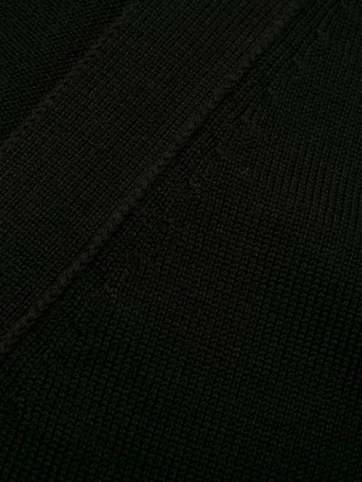 Shop Moschino Button-down Fine Knit Cardigan In Black