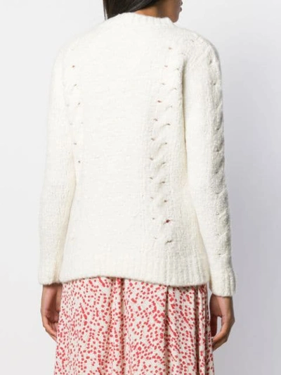 Shop The Elder Statesman Relaxed-fit Cable-knit Jumper In White
