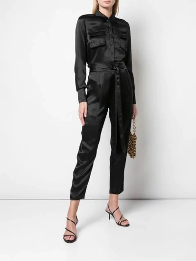 Shop Alexis Belted High Waisted Trousers In Black