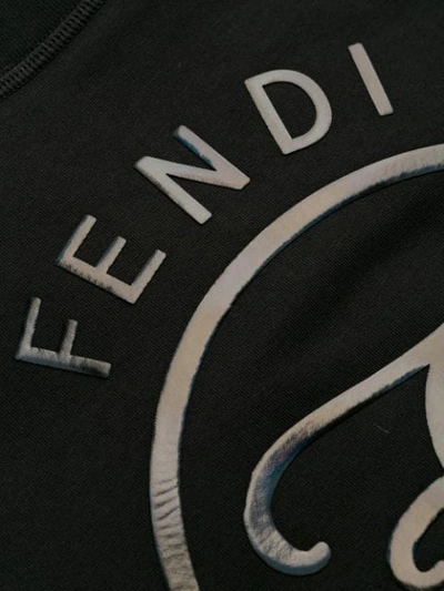 Shop Fendi Ff Karligraphy T-shirt In Black