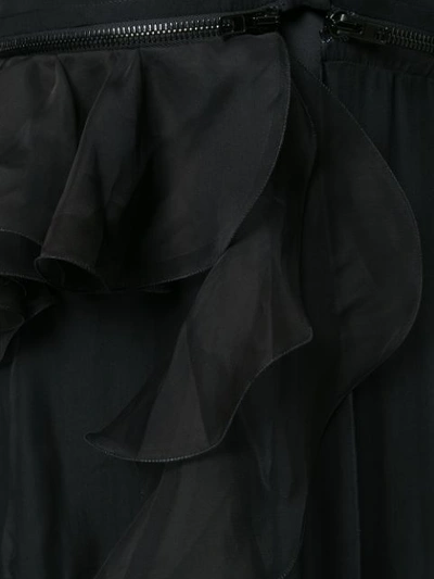 Shop Givenchy Ruffled Tulle Shirt Dress In Black