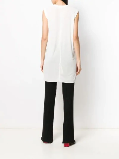 Shop Rick Owens Sleeveless Knitted Top In White