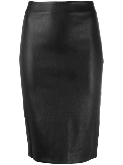 black skinny skirt