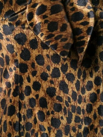 Shop Attico Leopard Print Blouse In Black