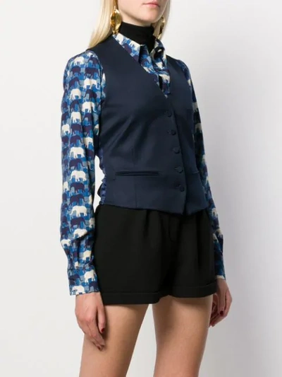 Shop Styland Button-up Waistcoat In Blue