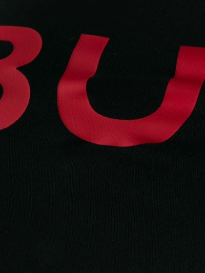 Shop Burberry Printed Logo Bikini Set In Black