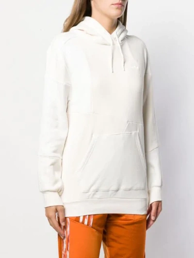 Shop Adidas By Danielle Cathari Panelled Hoodie In White