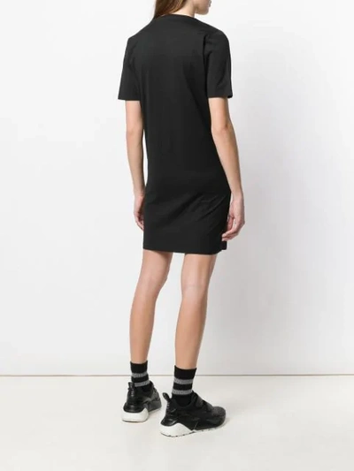 Shop Dsquared2 Graphic Print T-shirt Dress In Black