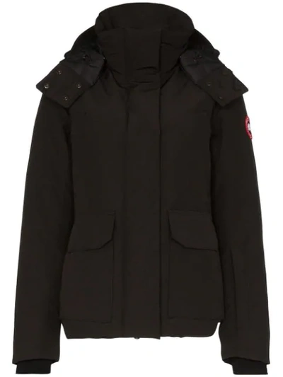 Shop Canada Goose Blakely Hooded Parka In Black