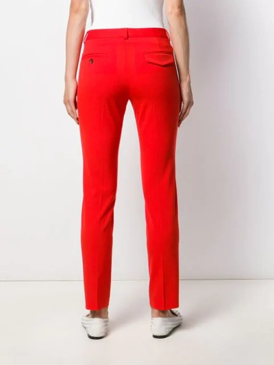 Shop Alberto Biani Slim-fit Tailored Trousers In Red