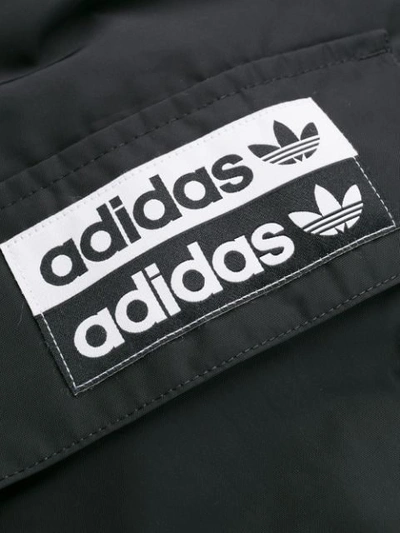 Shop Adidas Originals Cropped Sports Jacket In Black
