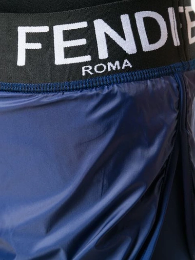Shop Fendi Roma Running Shorts In Blue