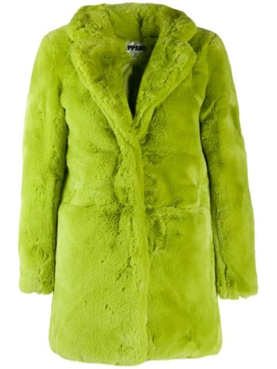 Shop Apparis Mantel Aus Faux Fur In Green