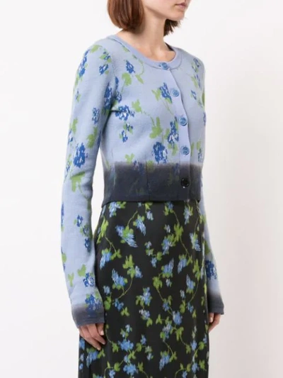 Shop Altuzarra ‘zannone' Knit Cardigan In Blue