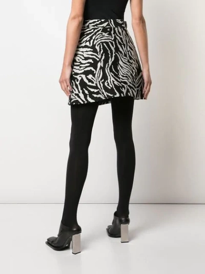 Shop Proenza Schouler Zebra Cotton Jacquard Skirt In Black