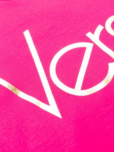 VERSACE LOGO PRINT T-SHIRT - 粉色