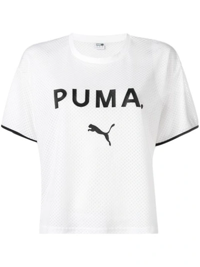 Shop Puma Logo T In White