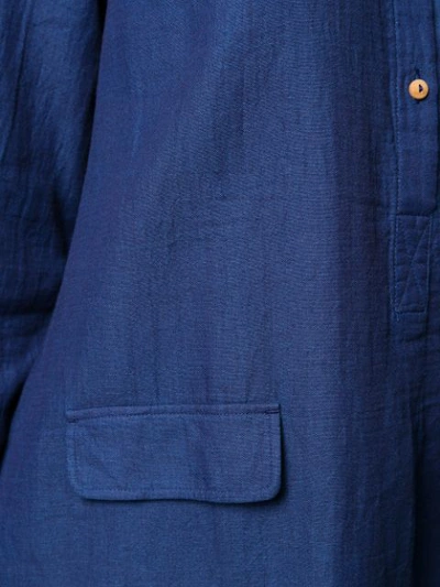 Shop Acoté Mittellanges Hemdkleid - Blau In Blue