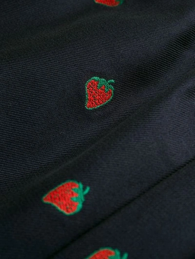 GUCCI STRAWBERRY PRINT SHORTS - 蓝色