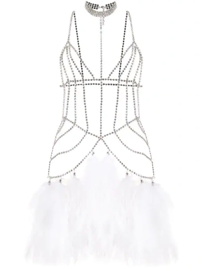 Shop Alessandra Rich Crystal Embellished Body Jewellery In 012 White