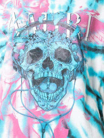 Shop Amiri Skull Print Tie In Purple