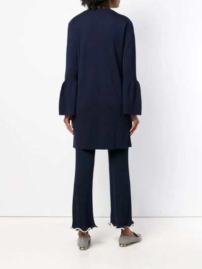 Shop Allude Wide Sleeved Cardigan In Blue