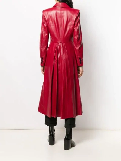Shop Alexander Mcqueen Double-breasted Trench Coat In Red