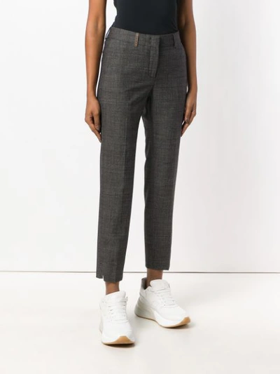 Shop Peserico Basic Cropped Trousers - Grey