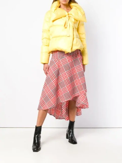 Shop Bacon Cropped Padded Jacket In Yellow