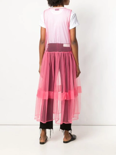 Shop Molly Goddard Tulle Midi Dress In Pink