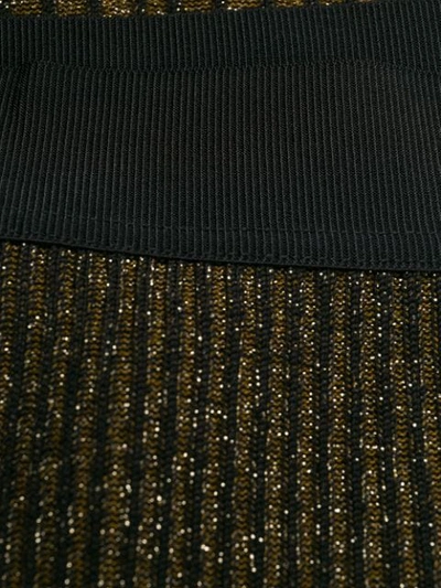 Shop Twinset Pleated Glitter Midi Skirt In Black