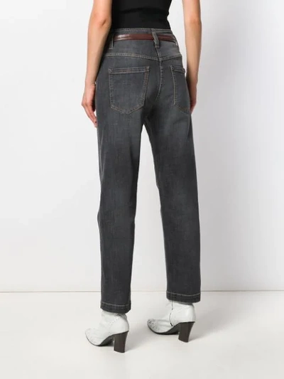 Shop Brunello Cucinelli Straight-leg Jeans In Grey