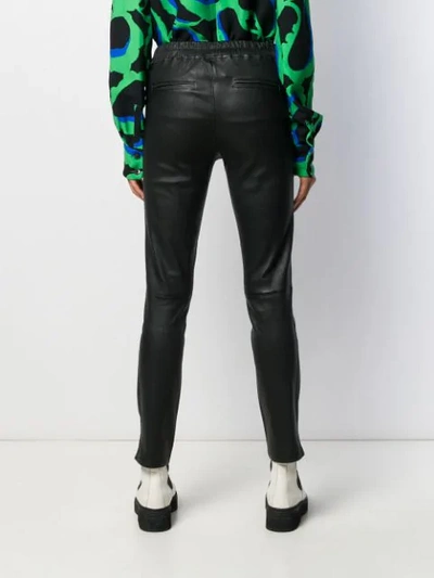 Shop Arma Leather Skinny Trousers In Black