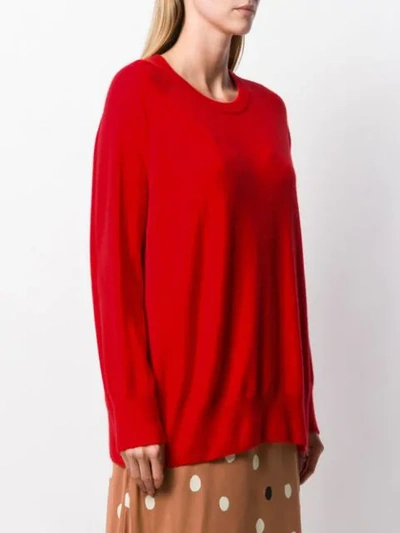 Shop Chinti & Parker Loose Fit Cashmere Jumper In Red