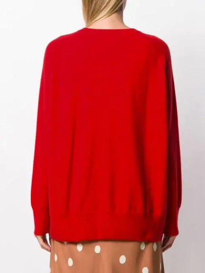Shop Chinti & Parker Loose Fit Cashmere Jumper In Red